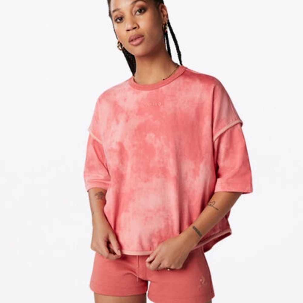 Converse Women's Oversized Tee Shirt short Sleeve - Picture 1 of 8
